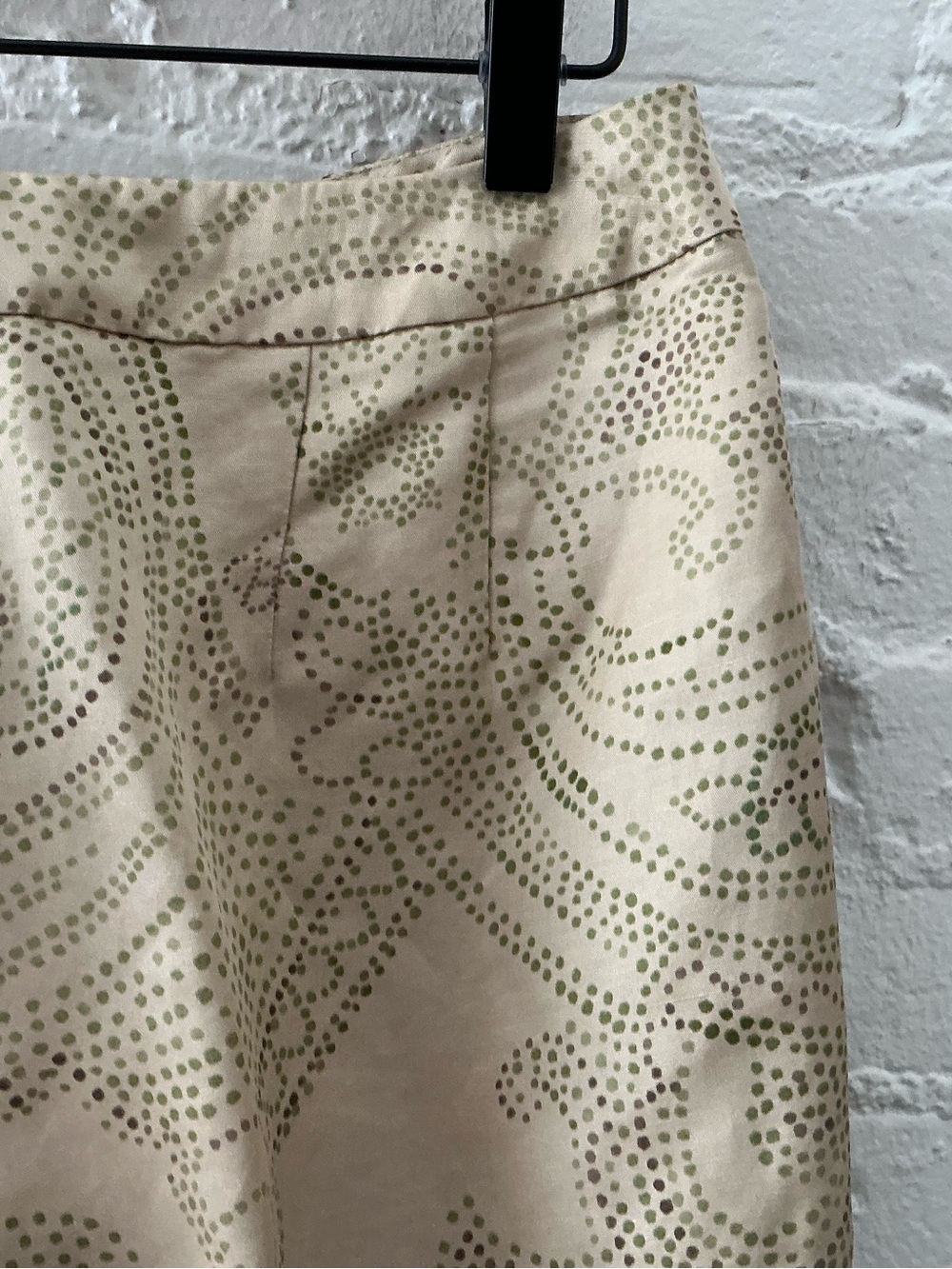 Talbots Heritage Silk Paisley Print Tailored Trouser Pants Beige Tan Career Sz 8 - Picture 7 of 13